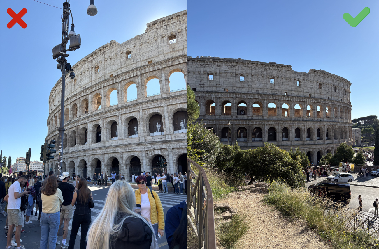 fotolocatie-rome De mooiste foto maken van het Colosseum