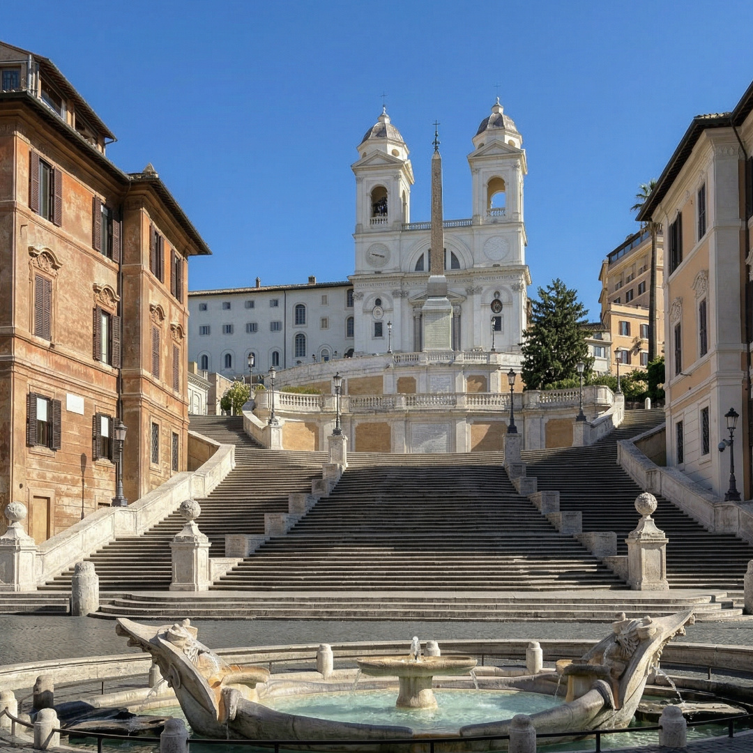 De Spaanse trappen in Rome