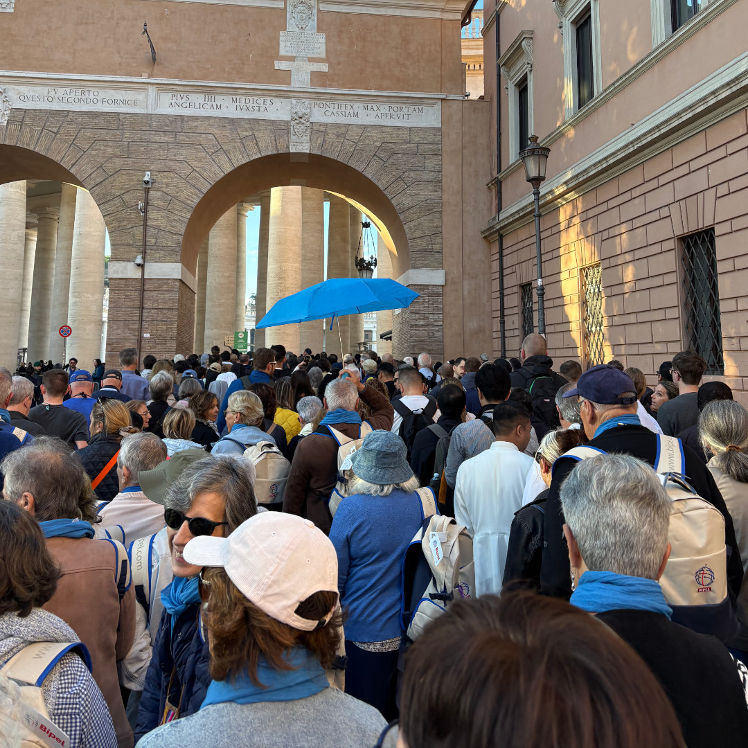 wachtrij Wachtrij voor de Sint Pietersbasiliek in Rome