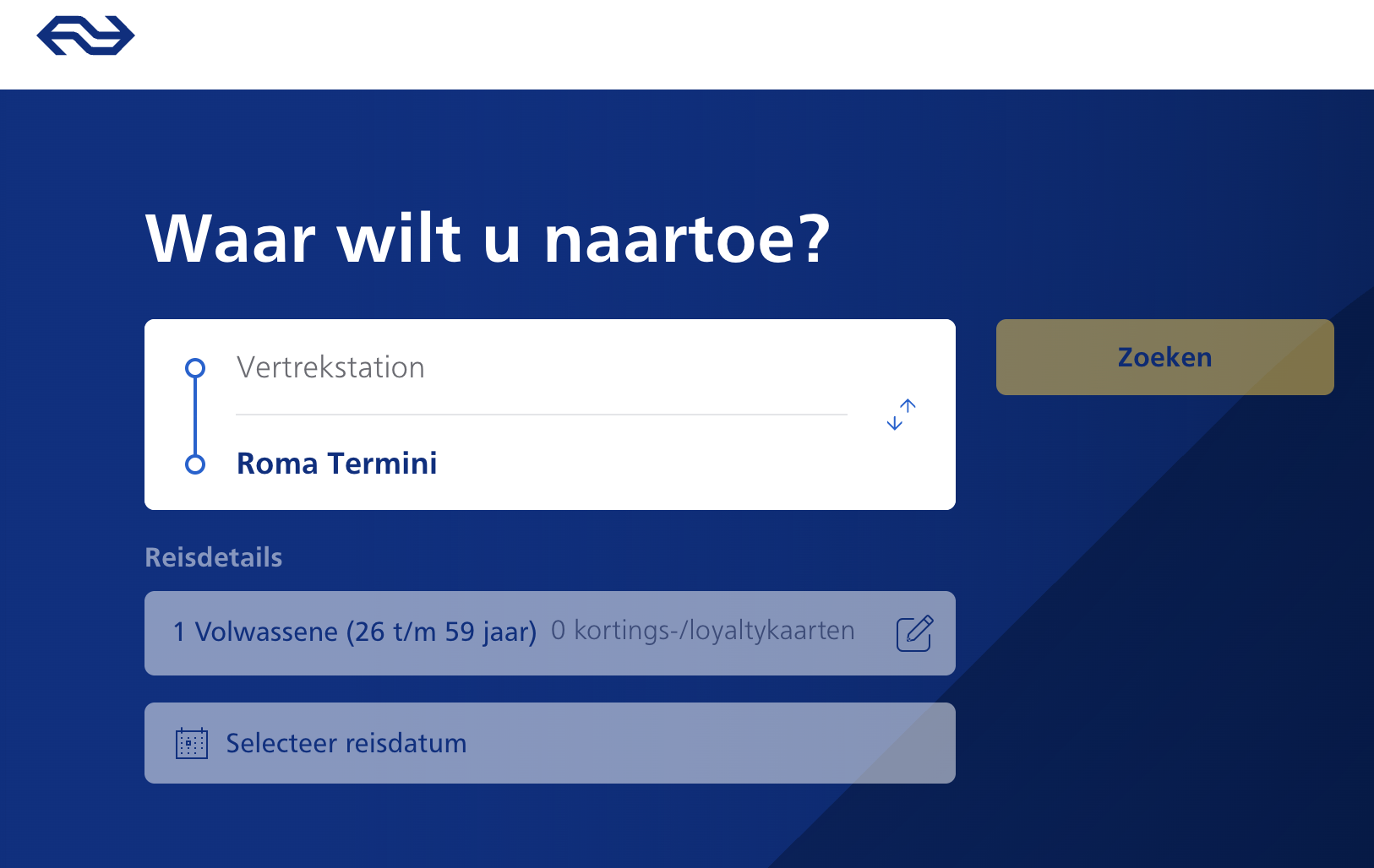 Met de trein naar Rome