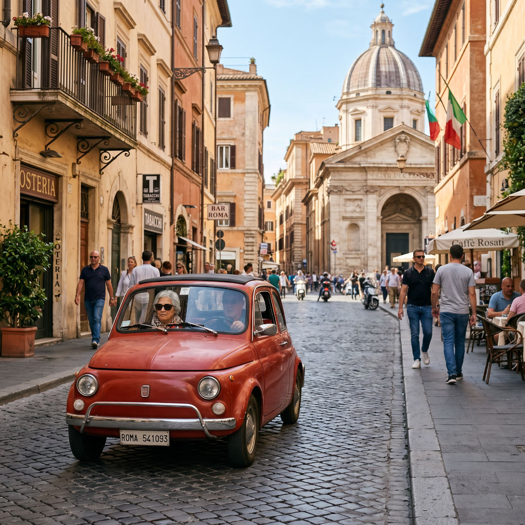 Fiat 500 tour in Rome